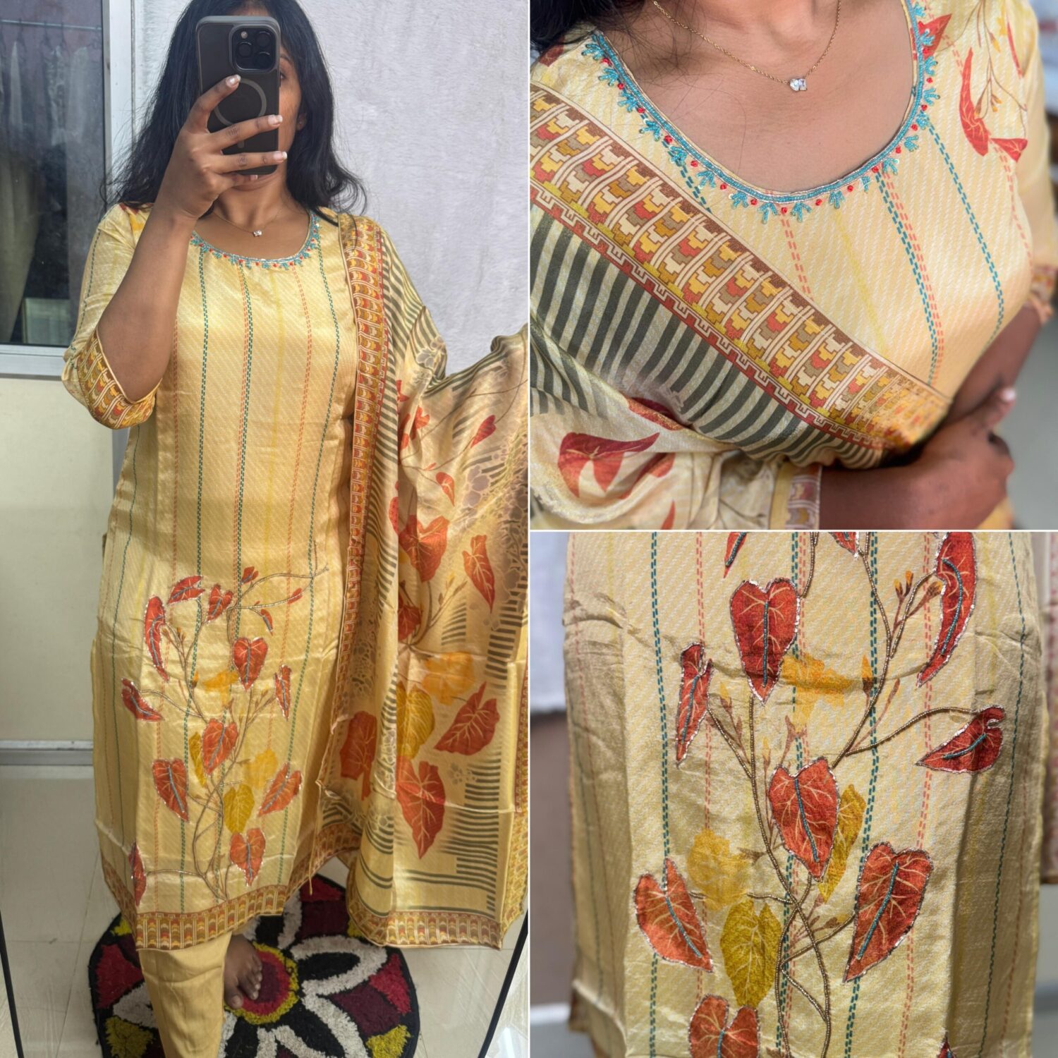 Gandham Viscose Shimmer Kurta Set