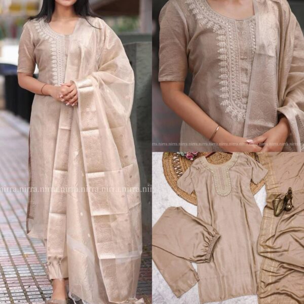Elegant Beige Kurta Set