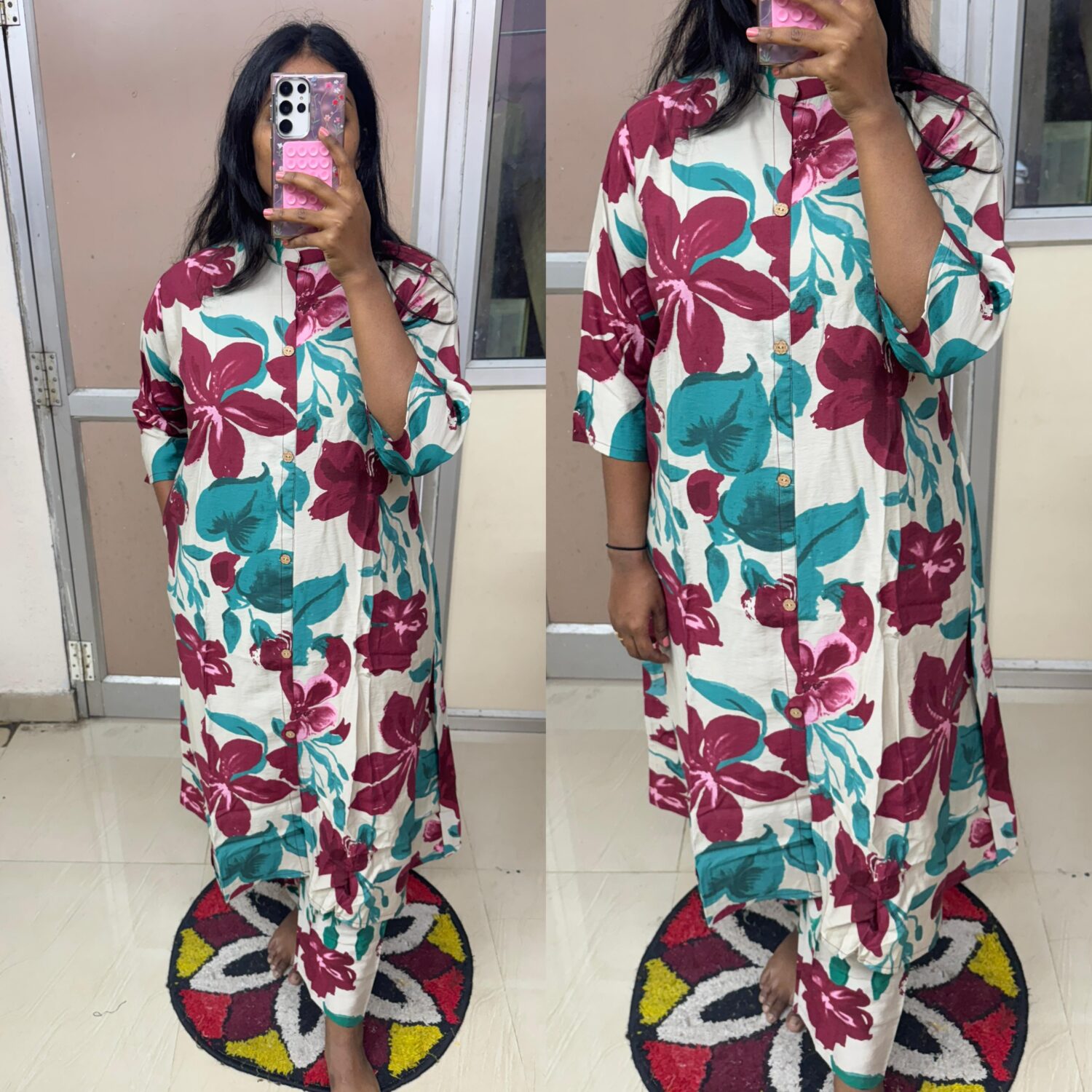 Floral Printed 2-Piece Kurta Set
