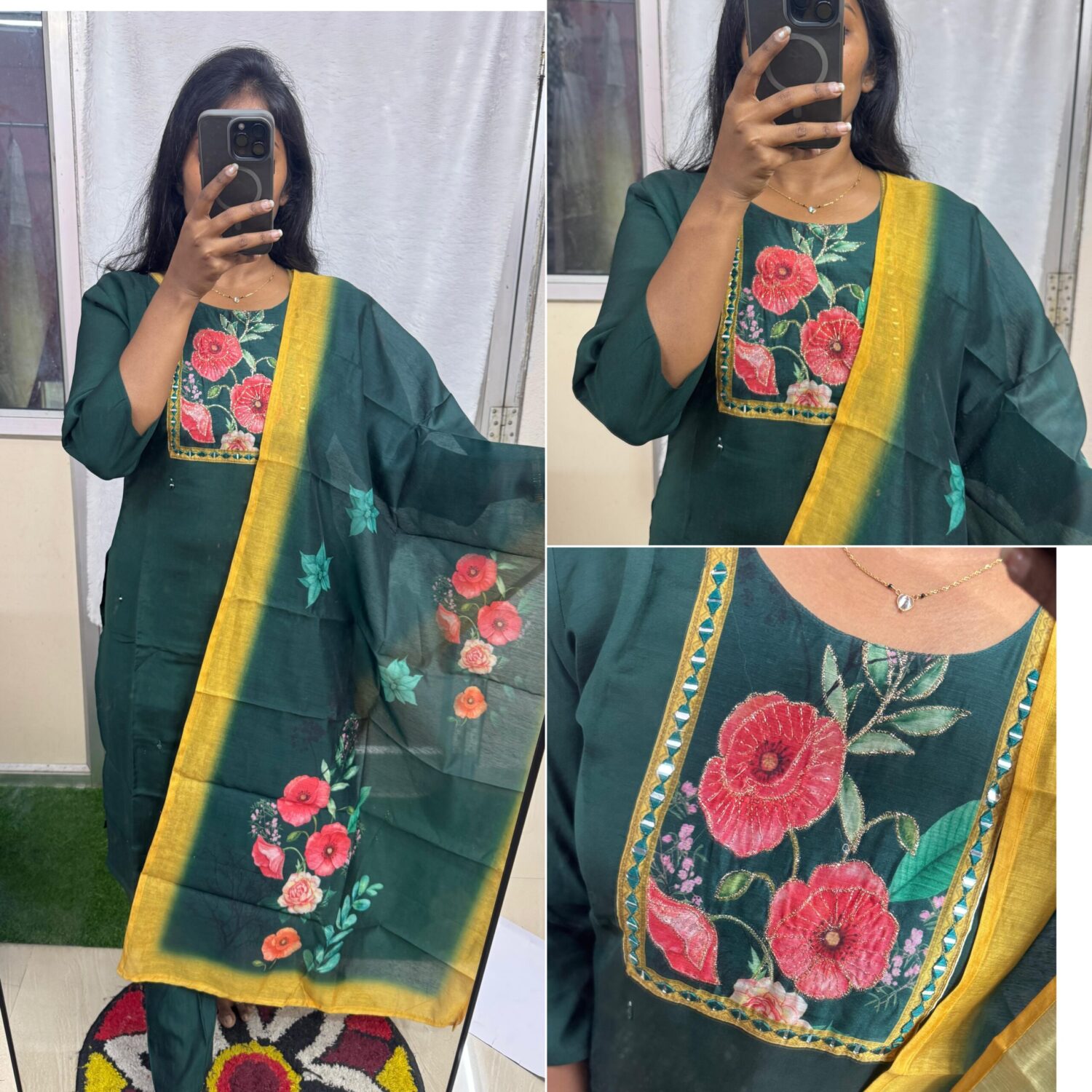 Elegant Green Ethnic Wear Kurta Set