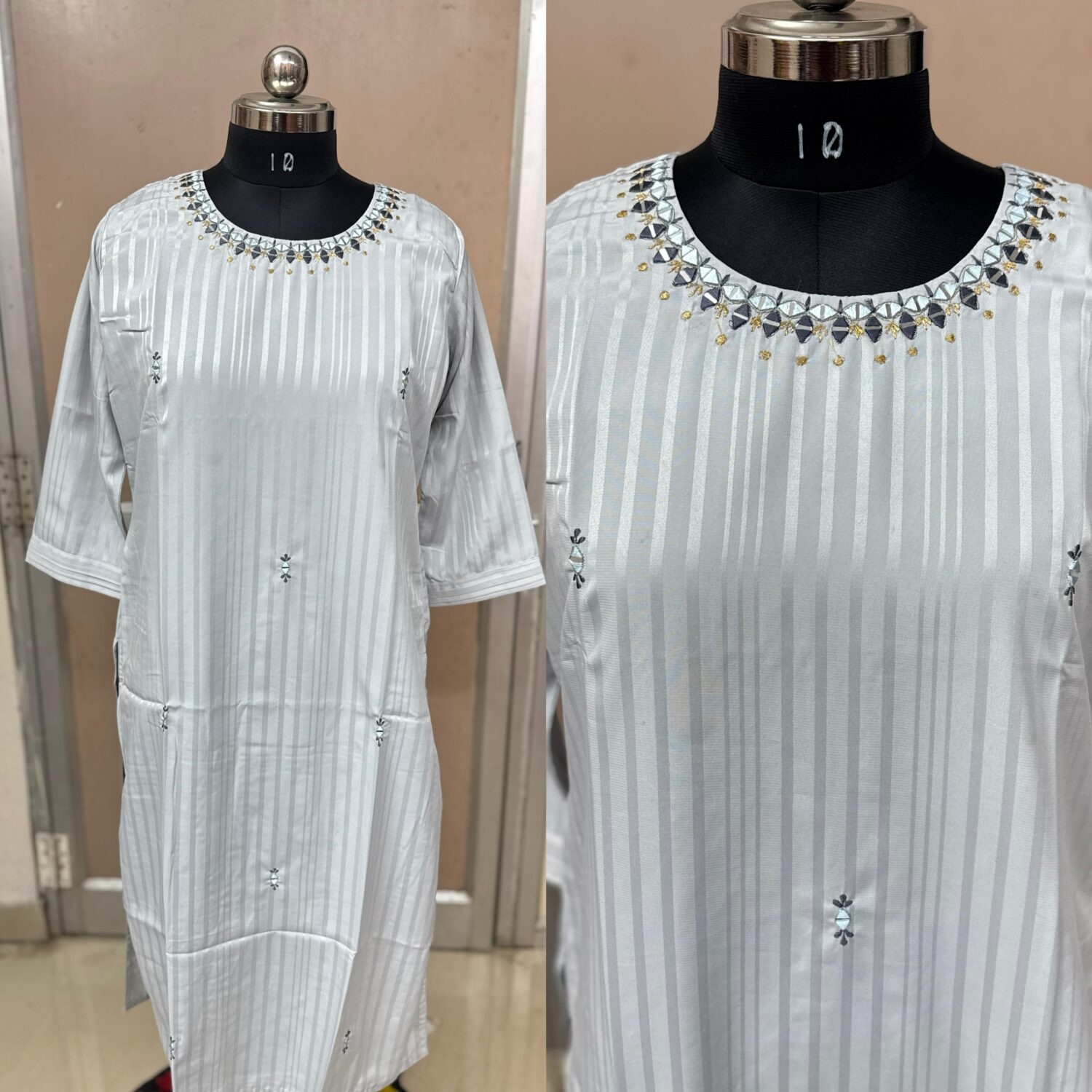 Stylish and Comfortable Mirror Neck Kurta