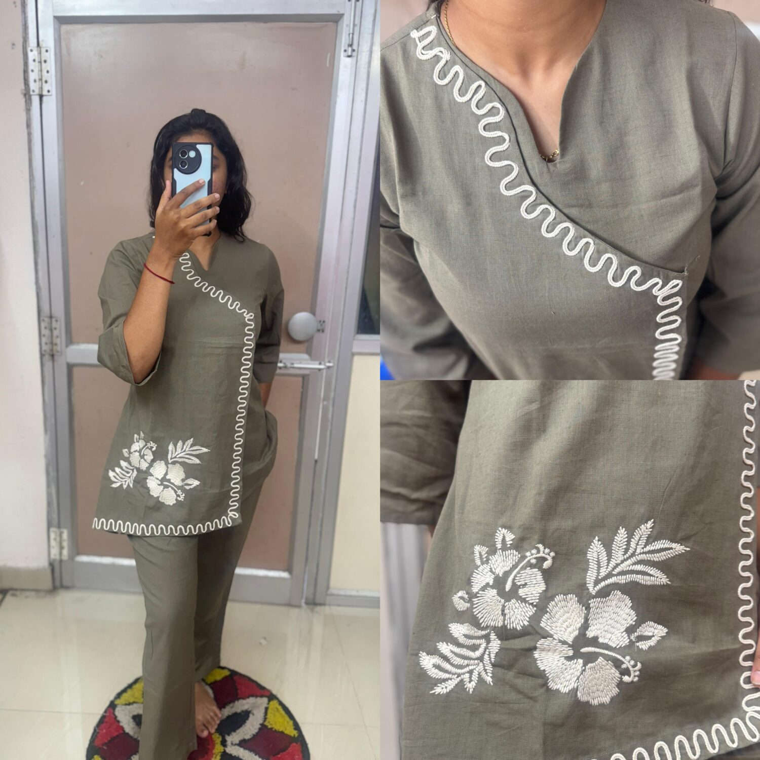 Dark Khaki Stylish Co-Ord Set