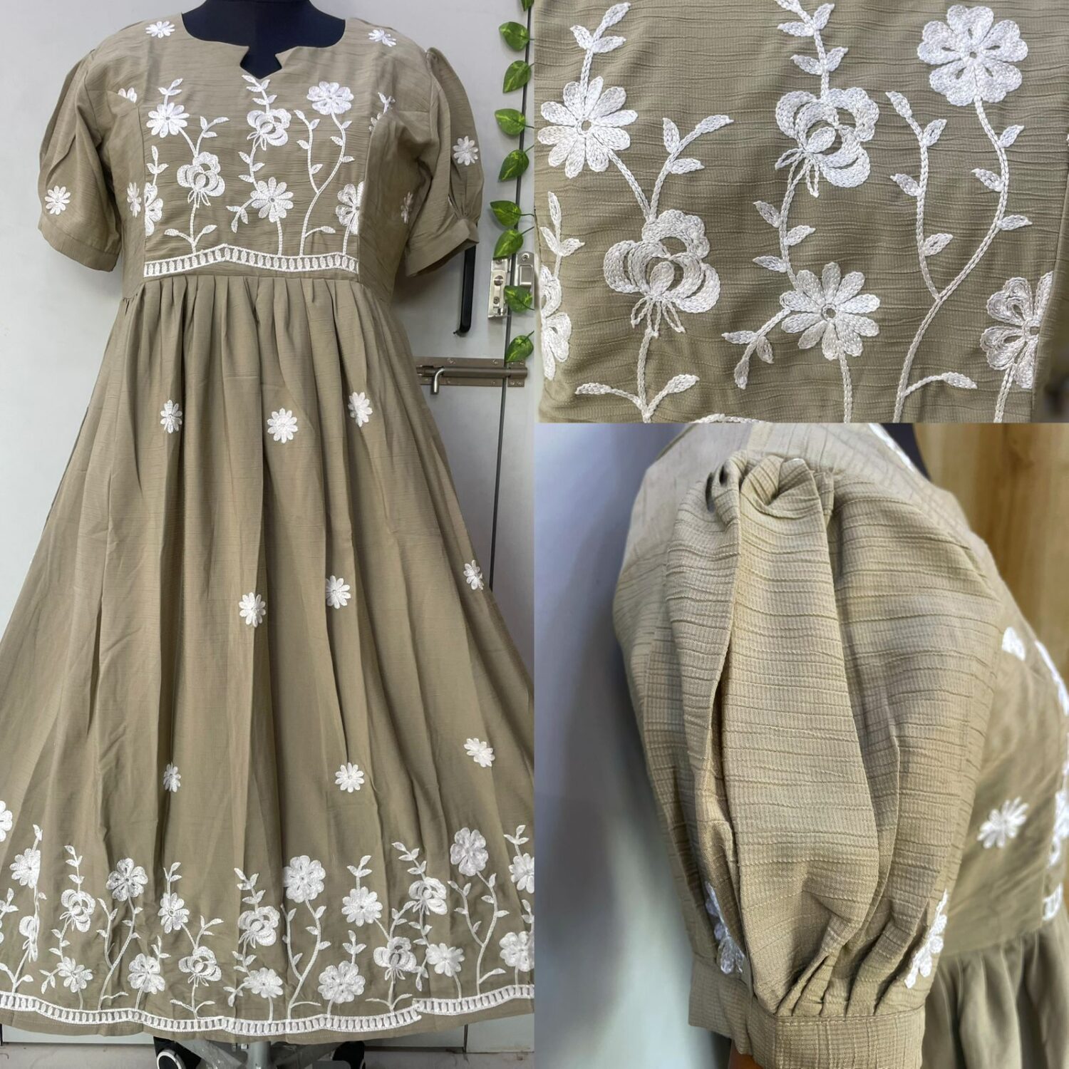 Chiku Frock Thread Work Full Length lining – PMD12