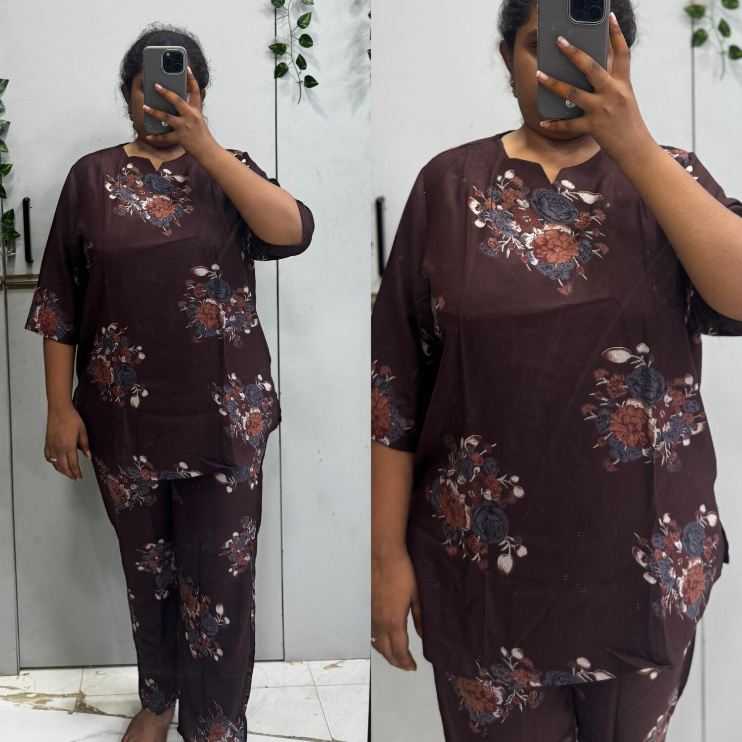 Maroon Alpine Fabric Night Suit(2pc – Prefer Next Size) – PMA239